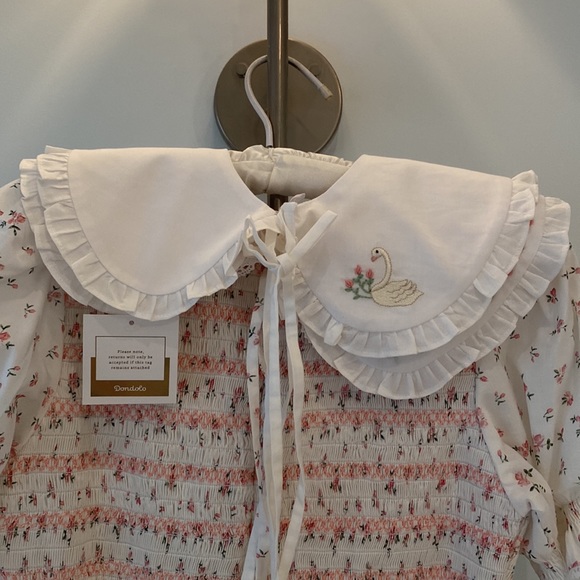 Dondolo + Gunner & Lux Lovely Rose Dress NWT 3 collars Size M - Picture 7 of 9